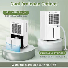 Load image into Gallery viewer, 32 Pints 2000 Sq.ft Basement Dehumidifier with Drain Hose, 24H Timer &amp; 3 - Color Indicator, Quiet Portable Dehumidifier for Home, Bedroom, Bathroom