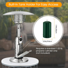 Load image into Gallery viewer, 11,000 BTU Tabletop Propane Patio Heater, Portable Stainless Steel Outdoor Heater with Adjustable Flame &amp; Tip - Over Protection