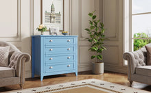 Load image into Gallery viewer, 6 Drawer Dresser, Light Blue Elegant Chest of Drawers, Large Cabinet with Storage, Rustic Wood Chest of Drawers for Bedroom, Living Room, Hallway
