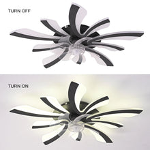 Load image into Gallery viewer, Garwarm Dimmable Ceiling Fan with Light and Remote Control, 27" Small Flush Mounted Ceiling Fan