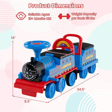 Load image into Gallery viewer, 6V 2 - Seater Ride On Train with Detachable Carriage, Under - Seat Storage, Whistle &amp; Flashing LED Lights, Trackless Electric Ride On Toy for Kids