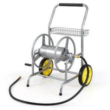 Load image into Gallery viewer, Garden Hose Reel Cart Holds 230FT of 5/8" Hose, Heavy - Duty Hose Cart with 2 Wheels &amp; Storage Basket, Portable Water Hose Organizer for Yard
