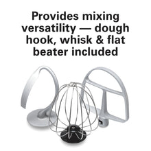 Load image into Gallery viewer, Hamilton Beach 4 Quart Stand Mixer for Kitchen, 7 Speeds, Tilt - Head, Dough Hook, Whisk &amp; Flat Beater, White