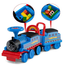 Load image into Gallery viewer, 6V 2 - Seater Ride On Train with Detachable Carriage, Under - Seat Storage, Whistle &amp; Flashing LED Lights, Trackless Electric Ride On Toy for Kids