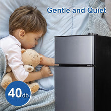 Load image into Gallery viewer, 3.5 Cu.ft Mini Fridge Freezer, 2 Door Small Refrigerator, 7 Level Adjustable Thermostat Freezer Fridge for Living Room, Kitchen and Apartment, Sivelr