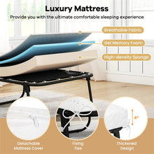 Load image into Gallery viewer, Cot Size Rollaway Guest Bed with Memory Foam Mattress, 75"x31" Portable Folding Bed with Heavy - Duty Metal Frame for Home Office Small Spaces