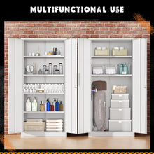 Load image into Gallery viewer, SOLAURA 71" Metal Garage Storage Cabinet with Locking Doors and Adjustable Shelves for Home, Office(Black)