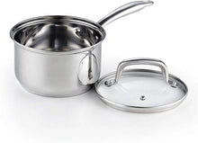 Load image into Gallery viewer, Cook N Home Pots and Pans Stainless Steel, 8-Piece Induction Pot Kitchen Cookware Set, Silver, Oven Safe