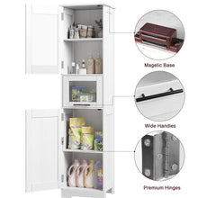 Load image into Gallery viewer, Bathroom Cabinet, Tall Storage Cabinet with Doors and Adjustable Shelf, Freestanding Floor Pantry Cabinet
